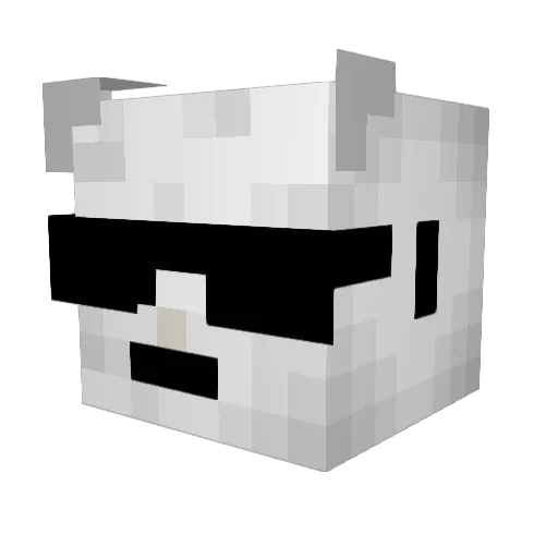 vbhnkl Minecraft avatar head, 3D render