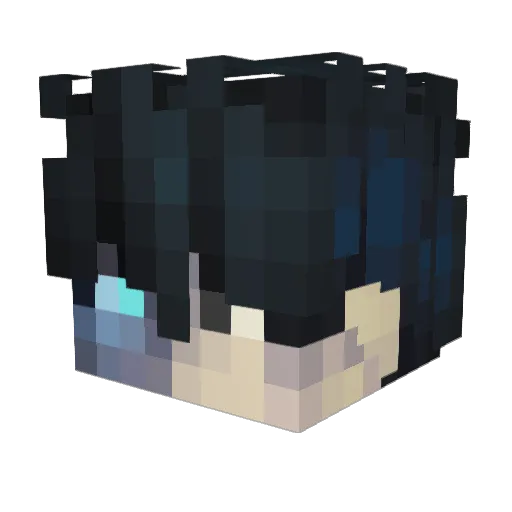 vbqe Minecraft avatar head, 3D render
