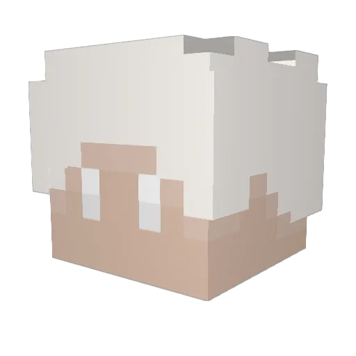 vbuh Minecraft avatar head, 3D render