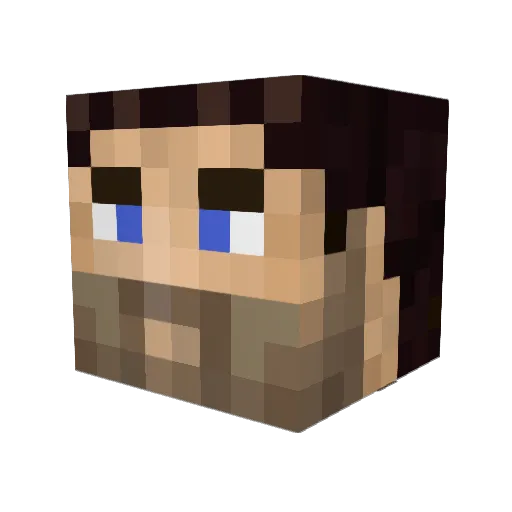 vcNate Minecraft avatar head, 3D render