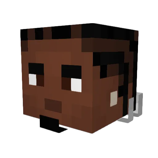 vcep Minecraft avatar head, 3D render