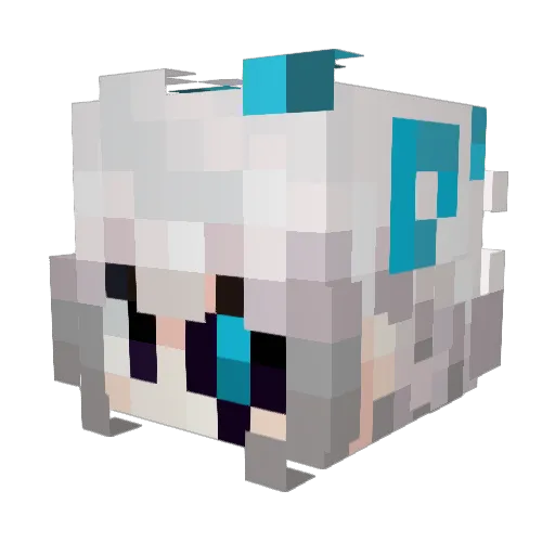 vcfu Minecraft avatar head, 3D render