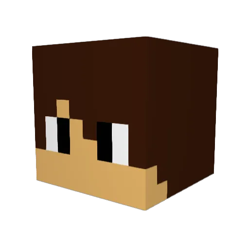 vclarke Minecraft avatar head, 3D render