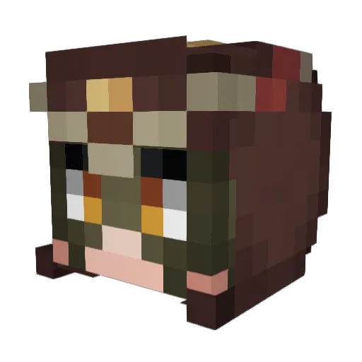 vclax Minecraft avatar head, 3D render