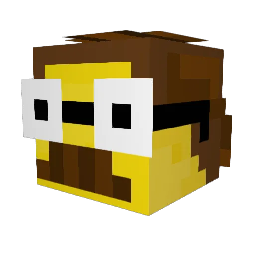 vcmaisie Minecraft avatar head, 3D render