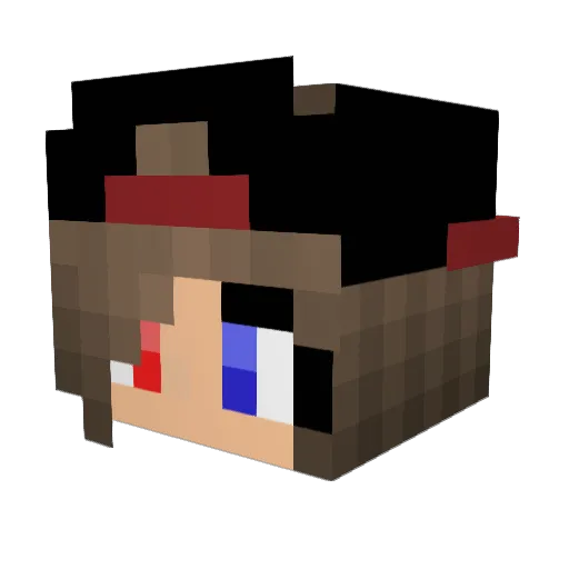 vcmtn Minecraft avatar head, 3D render