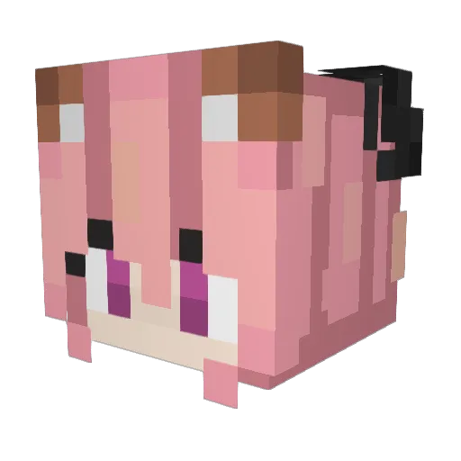 vddv Minecraft avatar head, 3D render