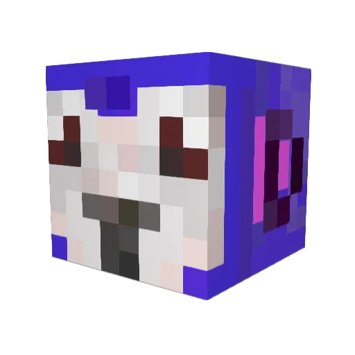 vdk Minecraft avatar head, 3D render