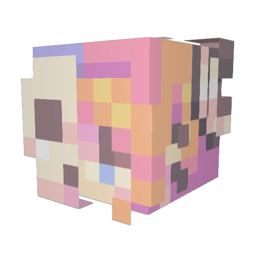 vdototoo Minecraft avatar head, 3D render