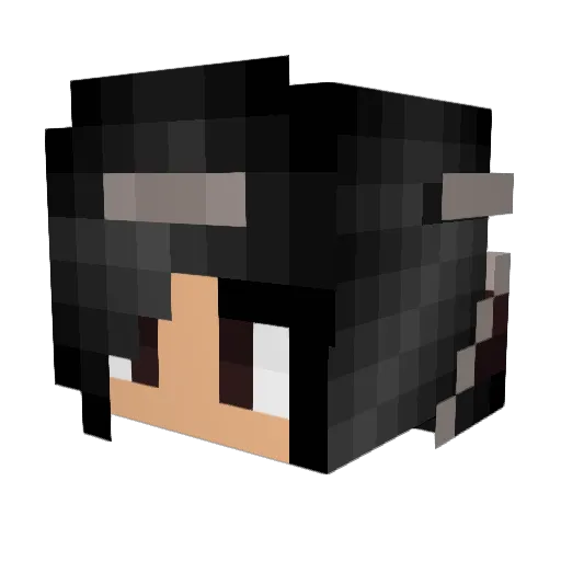 vdrippp Minecraft avatar head, 3D render