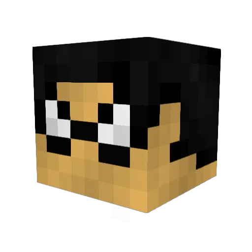 veLski Minecraft avatar head, 3D render