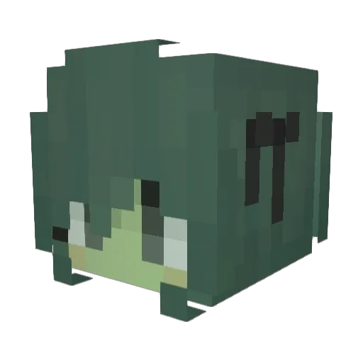 vealentines Minecraft avatar head, 3D render