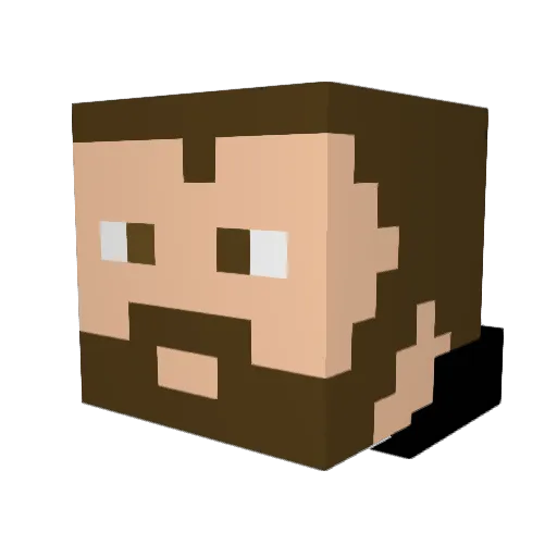 veart Minecraft avatar head, 3D render