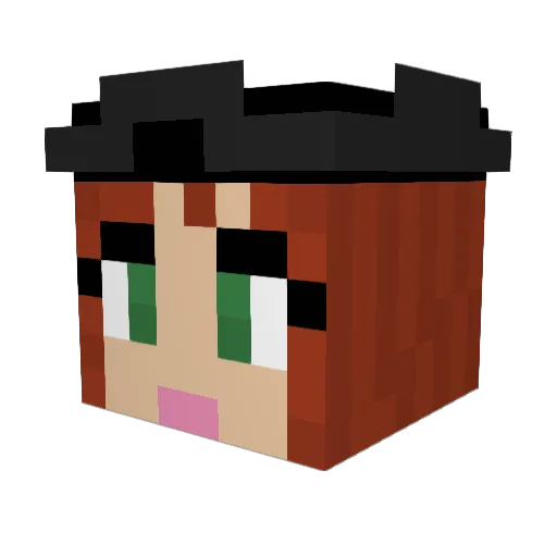 vebig Minecraft avatar head, 3D render