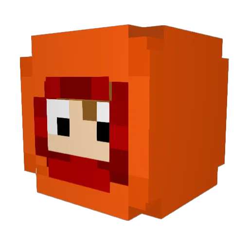 vecchiboy Minecraft avatar head, 3D render