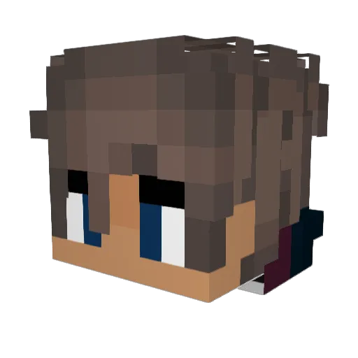 veccv Minecraft avatar head, 3D render