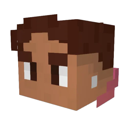 vecmrp Minecraft avatar head, 3D render