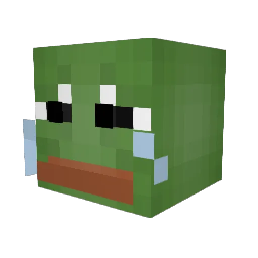 vecnehladny Minecraft avatar head, 3D render