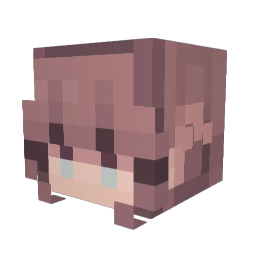 vecsparkk Minecraft avatar head, 3D render