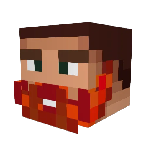 vedhoggeren Minecraft avatar head, 3D render