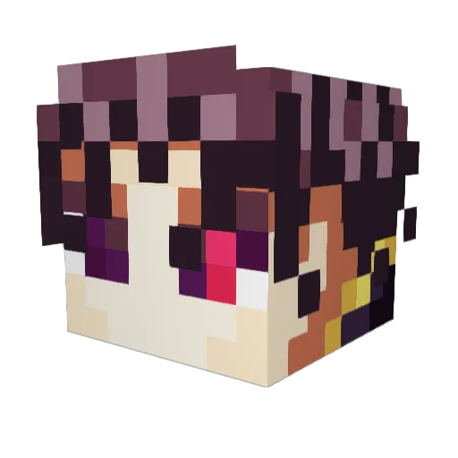 vedikoxp Minecraft avatar head, 3D render
