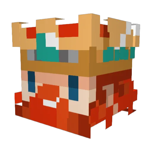 vedren Minecraft avatar head, 3D render