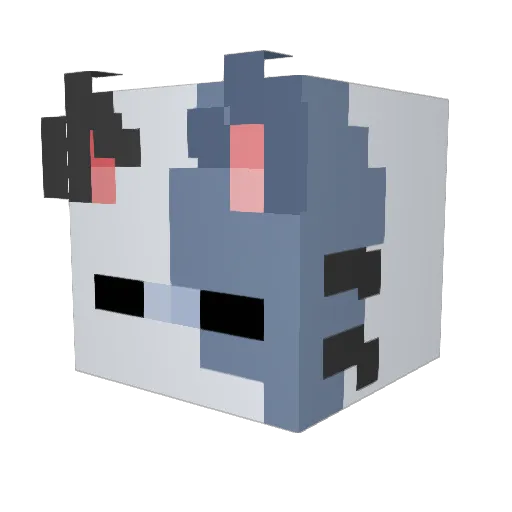 veecake Minecraft avatar head, 3D render
