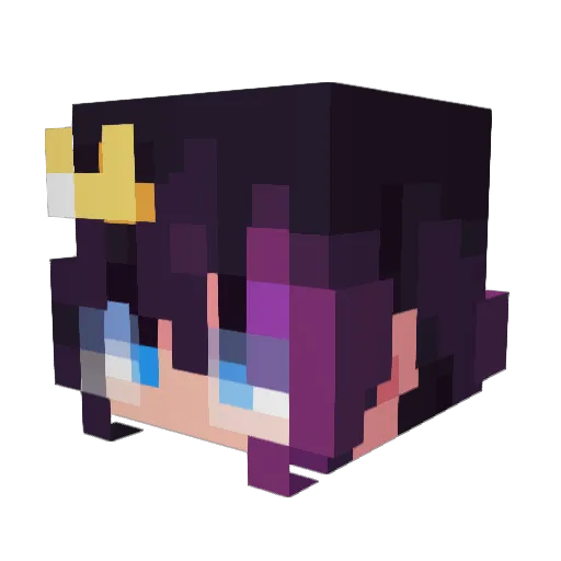 veemeow Minecraft avatar head, 3D render