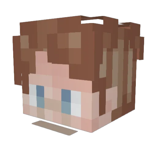 veerie Minecraft avatar head, 3D render