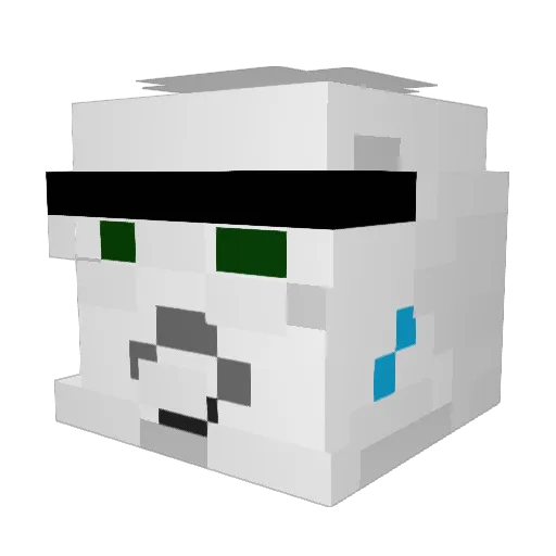 veesaws Minecraft avatar head, 3D render