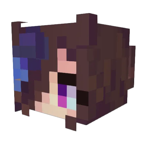 veetux08 Minecraft avatar head, 3D render