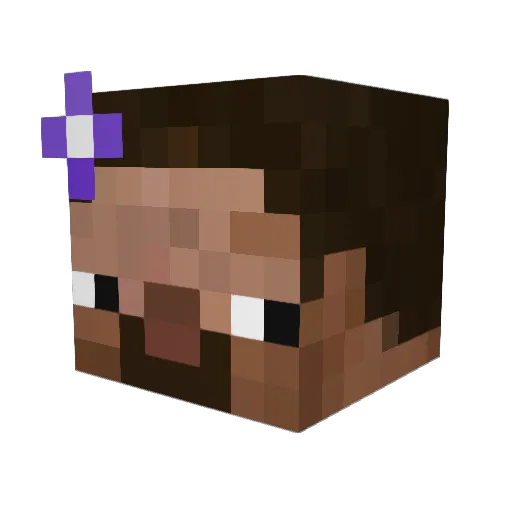 veeuh Minecraft avatar head, 3D render