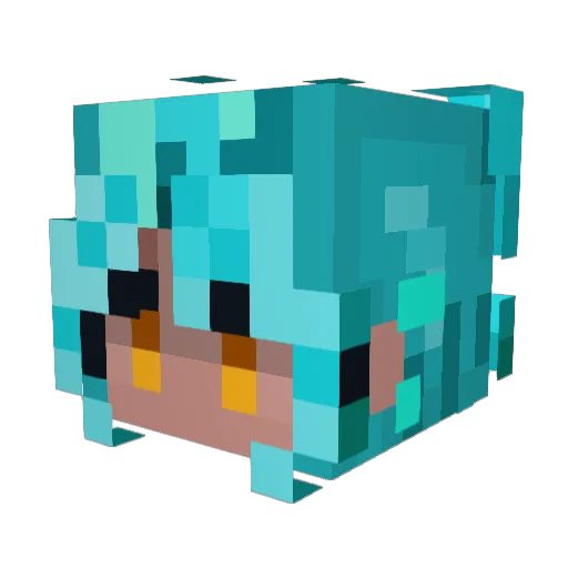veewas Minecraft avatar head, 3D render