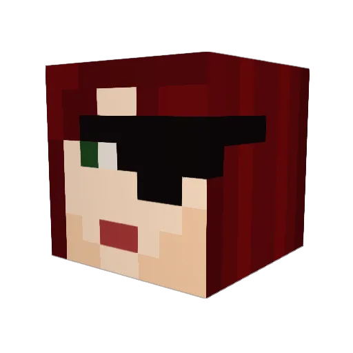 vega_ Minecraft avatar head, 3D render