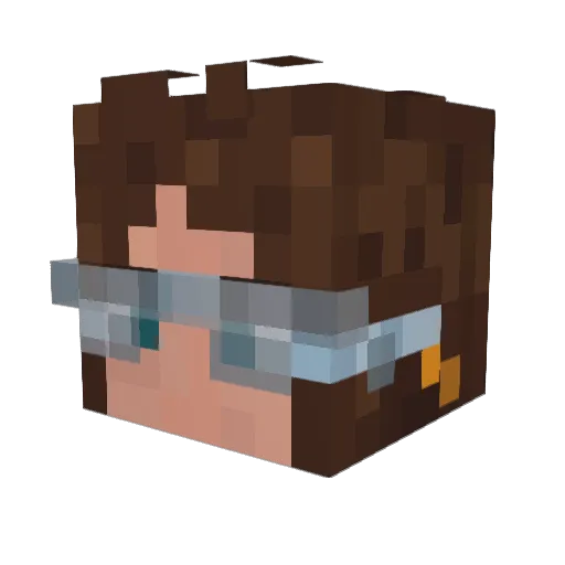 vega_gusin Minecraft avatar head, 3D render