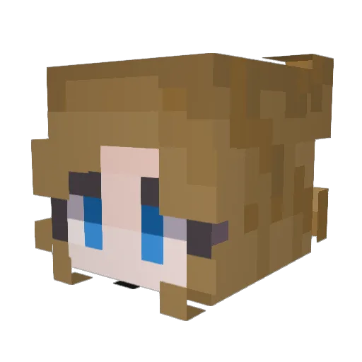 vegaforever Minecraft avatar head, 3D render