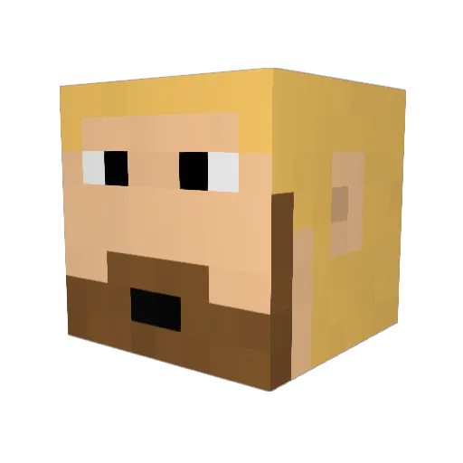 vegas12 Minecraft avatar head, 3D render