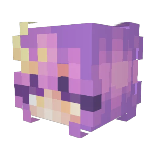 vegaseva Minecraft avatar head, 3D render