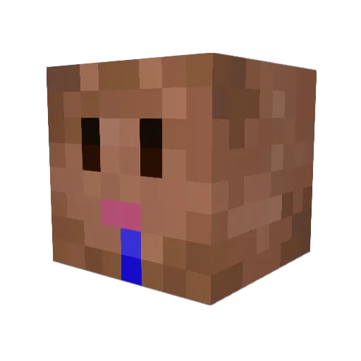 vegdino Minecraft avatar head, 3D render