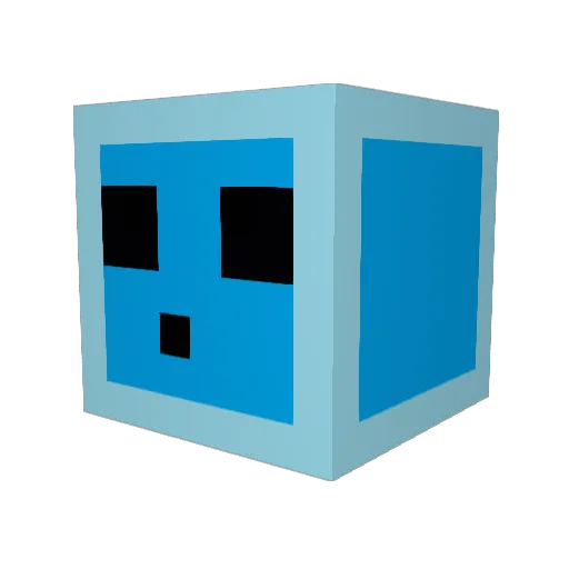 vegeflam Minecraft avatar head, 3D render