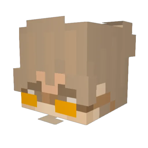 vegetbles Minecraft avatar head, 3D render