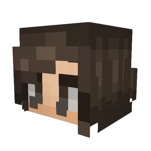 vegeterrain Minecraft avatar head, 3D render