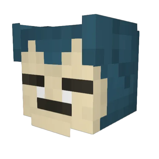 vegetrunks Minecraft avatar head, 3D render