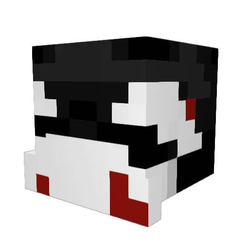 vegettu Minecraft avatar head, 3D render
