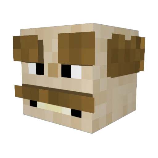 vegfroy Minecraft avatar head, 3D render