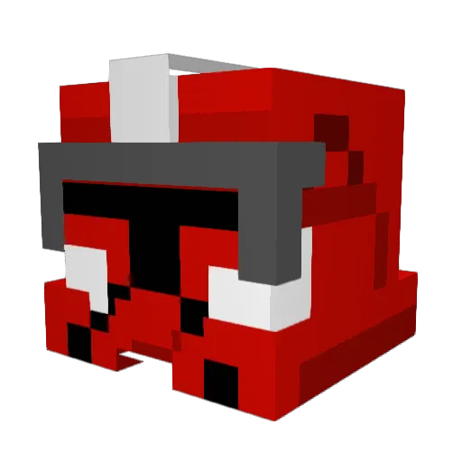 veggiIN Minecraft avatar head, 3D render