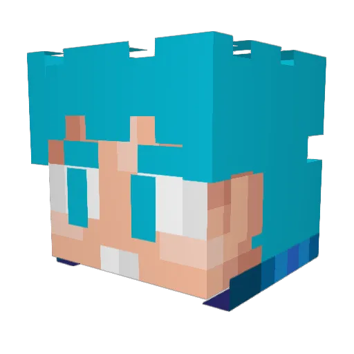 vegito0127 Minecraft avatar head, 3D render