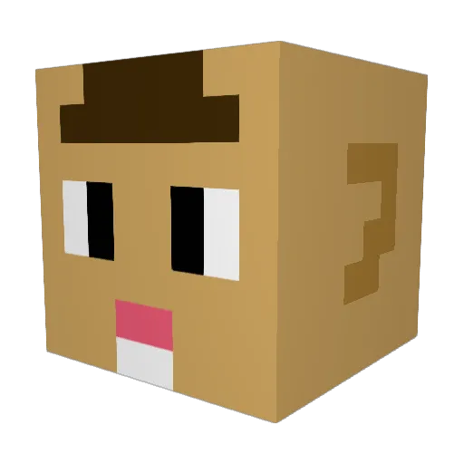 vegr0 Minecraft avatar head, 3D render