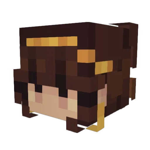 vehemently Minecraft avatar head, 3D render