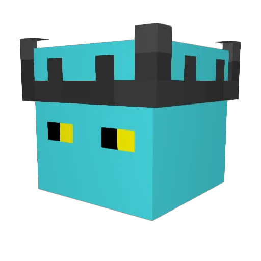 vehm_ Minecraft avatar head, 3D render